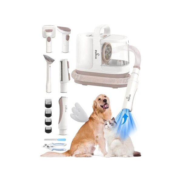 6 in 1 Pet Grooming Kit with Vacuum, Clippers, and Trimmers for All Hair