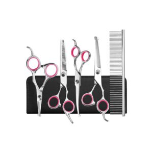 6 in 1 Pet Grooming Scissors Set Kit Dog Cat Pet Grooming Tools Sharp Durable