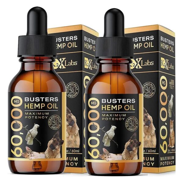 60,000MG Omega 3, 6 & 9 Pet Hemp Oil for Joint Health and Relief