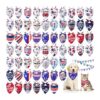 60 Adjustable and Washable Polyester Dog and Cat Bandanas and Bibs