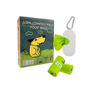 60-Count Compostable Dog Poop Bags for a Convenient and Environmentally Friendly Solution