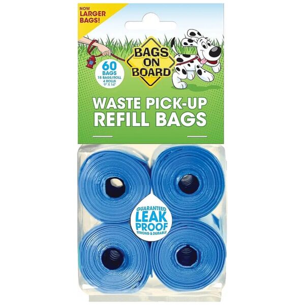 60 Count Dog Waste Bags 9x14 inches Strong and Leak Proof for Pet Owners