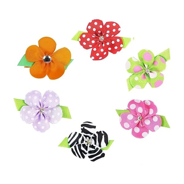 6ct Pet Hair Accessories Bows for Small Dogs in Multiple Colors