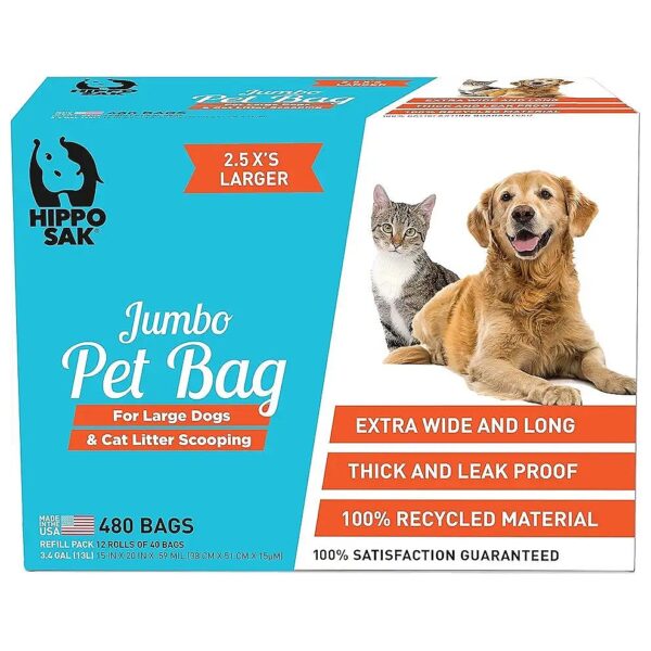 7 Gallon Capacity Pet Waste Disposal Bags for Large Pets and Messy Habitats