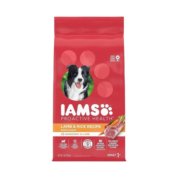 7 Lb Bag Lamb and Rice Dog Food for Adult Canines Complete Nutrition