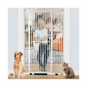 71 Inch Tall and Adjustable Pet Gate for Stairs Doorway House