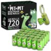 720 Count Unscented Dog Poop Bags with Plant-Based Material for a Sustainable Choice