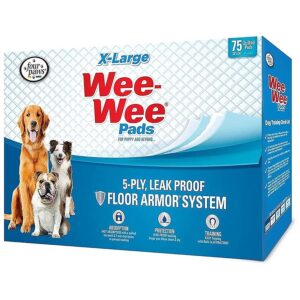 75 Count X-Large Dog Training Pads for Home and Away