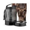 77OZ Dog Water Dispenser with Pull-Out Travel Bowls for Dogs on the Go