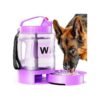 77oz Dog Travel Water Bottle with Pull-Out Drinking Bowl for Camping, Travel or Park Play