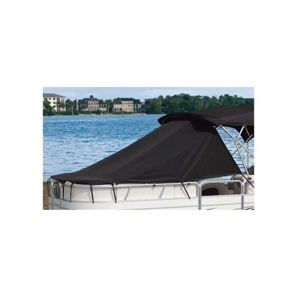 8 Foot Wide Black Pontoon Playpen Shade for Pontoon Boat Shade