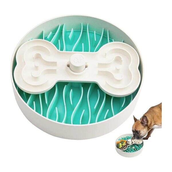 8 Inch Dog Food Puzzle Bowl for Healthy Eating Habits and Digestion