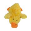 8-Inch Small Yellow Duck Plush Squeaker Toy with No-Mess Design