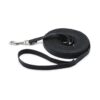 8" X 30' Black Cotton Training Leash for Distance and Recall