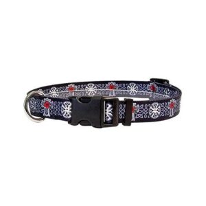 8 to 12 Inch Long Polyester Dog Collar with Celtic Cross Design for Small Dogs