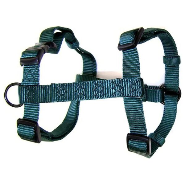 8 x 12-20 Dark Green Nylon Dog Harness Small Size Adjustable Comfort