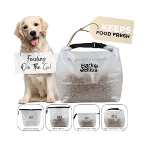 80 Cup Portable Dog Food Container with Air Tight Seal for Fresh and Nutritious Travel