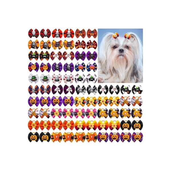 80-Piece Set, Varies Colors, Designs, Perfect for Small and Middle-Sized Pet Dogs