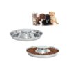 8inch Stainless Steel Puppy Kitten Dish Weaning Feeder for Whelping