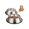 8oz Stainless Steel Dog Food Bowl with Rubber Base for Dog Cat Pet Water Bowls