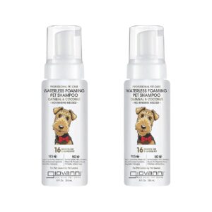 8oz Waterless Pet Shampoo with Oatmeal and Coconut for Easy and Convenient Cleaning