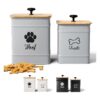 8x6" and 7x5" Dog Treat Jars with Lids for Big or Small Dogs and Their Favorite Treats