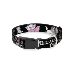 9 Inch Black Polyester Dog Collar with Overengineered Buckle