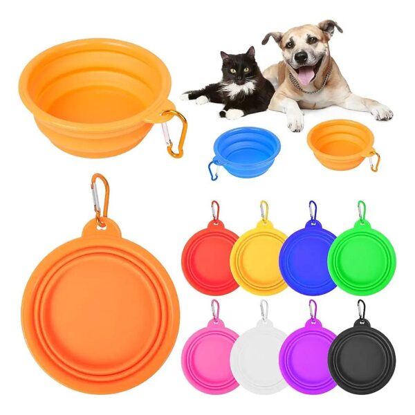 9-Piece Silicone Dog Bowl Set for Safe and Durable Travel Feeding