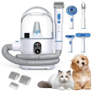 99% Pet Hair Vacuum and Grooming Kit for Dogs and Cats with Large Capacity Dust Cup