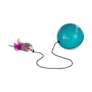 9cm Plastic Ball with Motor and Mouse for Cats Play