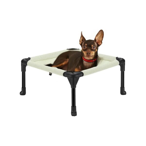 A Soft and Comfy Elevated Dog Bed for Small Dogs with Cooling and Breathable Properties