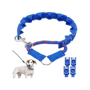 ABS Dog Training Collar for Medium Large Extra Large Dogs Blue Color