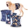 Absorbent Male Dog Diapers Pack of 3 Reusable Dog Belly Wraps Large