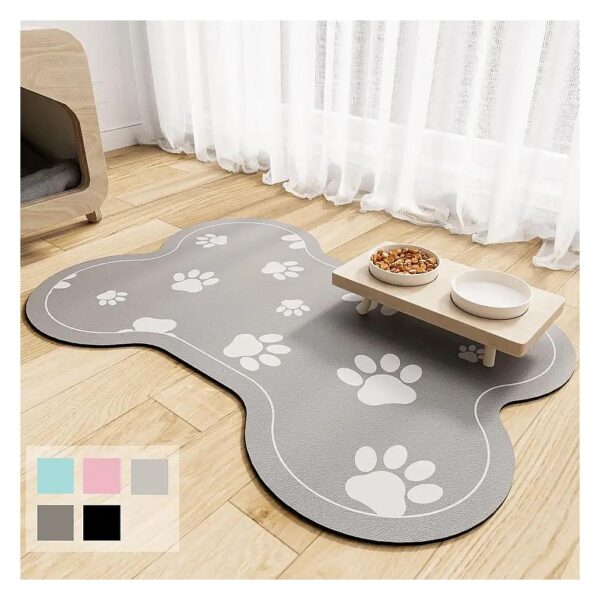 Absorbent Pet Feeding Mat for Dog Food and Water - No More Mess