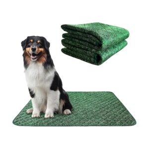 Absorbent Reusable Dog Training Pads for Large Breeds with Printed Grass Design