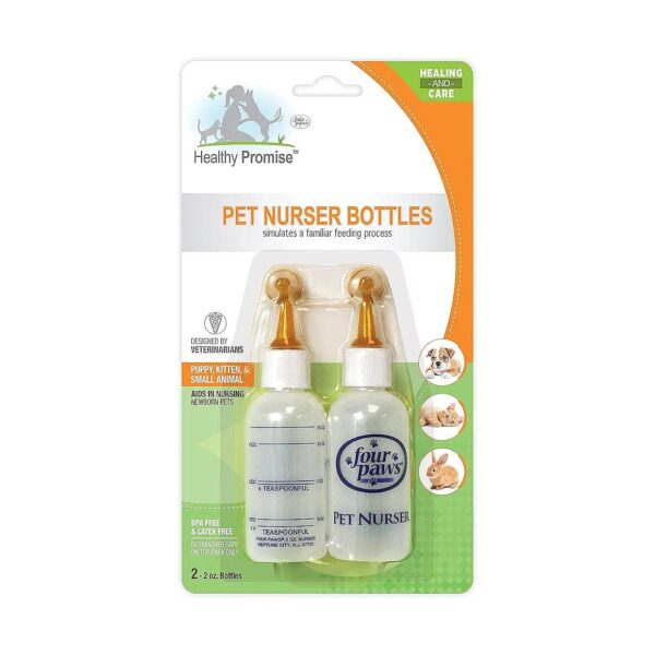 Accurate Pet Feeding Bottles for Newborn Animals with Pure Rubber Nipple