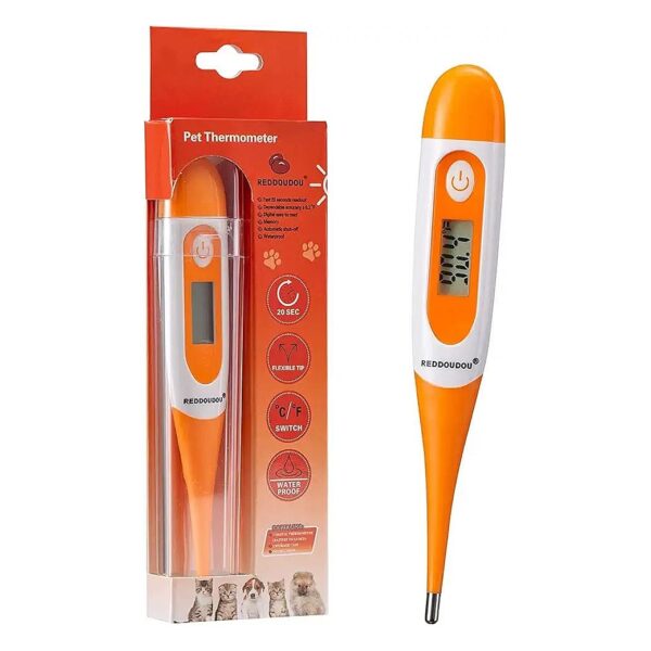 Accurate Pet Thermometer for Cats Dogs Horses Veterinarians Waterproof Fast Measurements