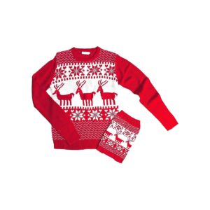 Acrylic Unisex Medium Christmas Sweater for Human Dog Owner Matching Pet Wear