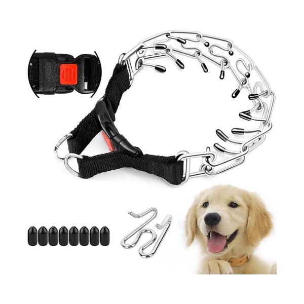 Adaptable Dog Training Collar with Easy Quick Release Buckle for Medium Large Dogs