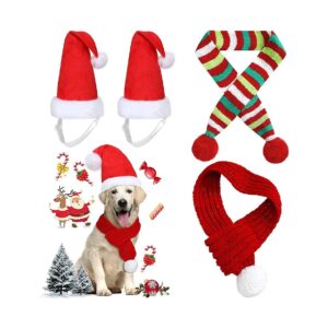 Add a Touch of Class to Your Pet's Christmas with These 4-Piece Dog Hats and Scarves