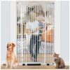 Adjustable 71 Inch Tall Pet Gate for Large Doorways and Stairways with Easy Installation