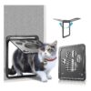 Adjustable 8x10 Pet Screen Door with Magnetic Flap Lockable for Small Animals