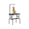 Adjustable Arm Dog Grooming Table with Mesh Tray for Safe and Easy Pet Grooming at Home