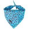 Adjustable Blue Ice Cream Star Dog Scarf for Small to Large Dogs Washable and Comfortable