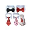 Adjustable Bowtie Pet Costume Collar for Cats and Small Dogs with Heart Pattern