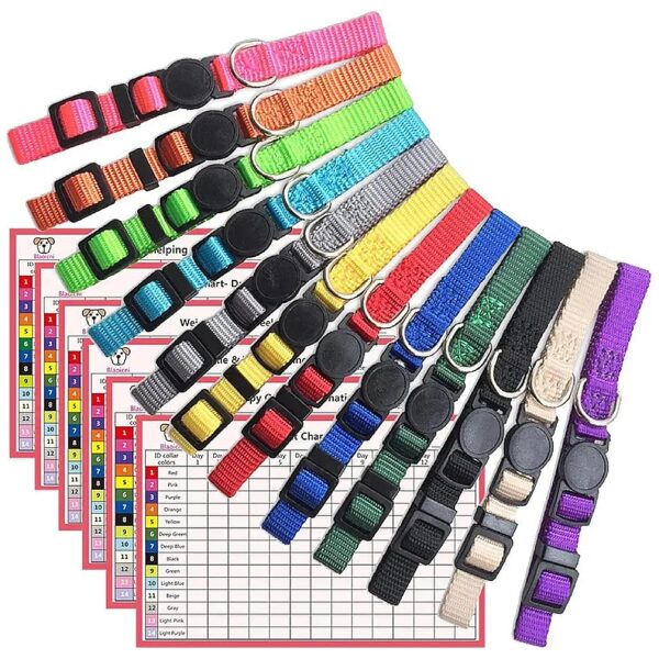 Adjustable Breakaway ID Collars for Small Pets with Soft Nylon Material