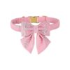 Adjustable Breakaway Solid Color Sailor Bow Tie Collar for Dogs with Golden Metal Buckle