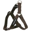 Adjustable Brown Cotton Dog Step-in Harness with Strong and Durable Construction