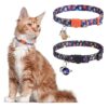 Adjustable Cat Collar with Removable Bell and Soft Polyester Material for Pet Fashion