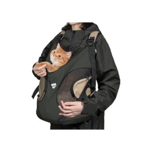 Adjustable Cat and Dog Front Carrier with Shock Absorbing Cushion and Air Circulation